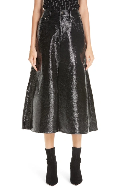 Shop Beaufille Latona Coated A-line Skirt In Black