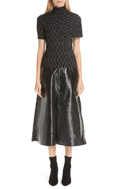 Shop Beaufille Latona Coated A-line Skirt In Black