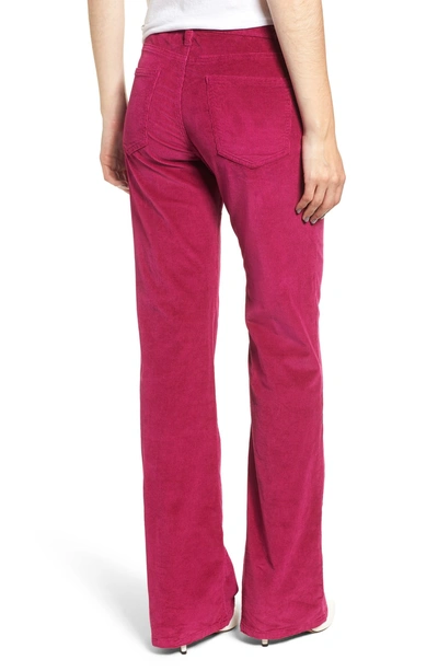 Shop Current Elliott The Jarvis High Waist Corduroy Bootcut Pants In Wild Aster