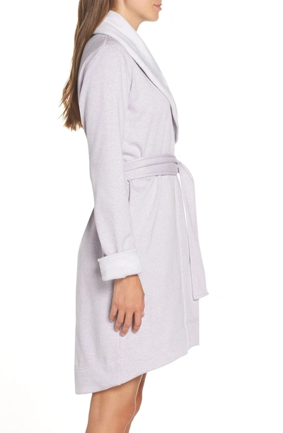 Shop Ugg Blanche Ii Short Robe In Lavender Aura Heather