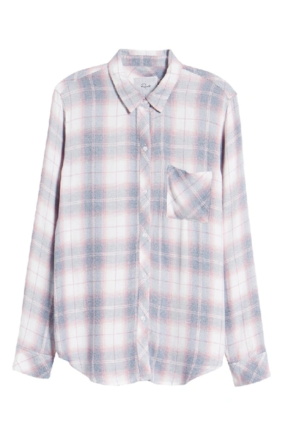 Shop Rails Hunter Plaid Shirt In Rouge Azure White