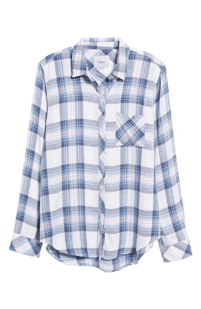 Shop Rails Hunter Plaid Shirt In White Pacific Rose