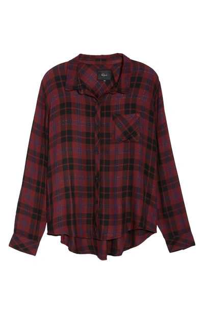 Shop Rails Hunter Plaid Shirt In Wine Navy Black