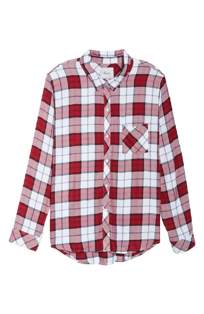 Shop Rails Hunter Plaid Shirt In Scarlet White Sky