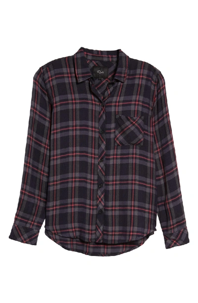Shop Rails Hunter Plaid Shirt In Coal Grey Rose