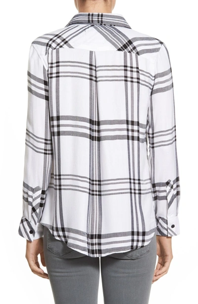 Shop Rails Hunter Plaid Shirt In White/ Black/ Charcoal