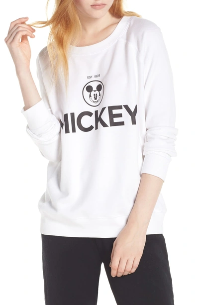 Shop David Lerner Mickey Sweatshirt In White