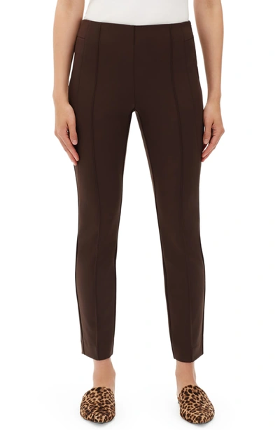 Shop Lafayette 148 Gramercy Acclaimed Stretch Pants In Carob