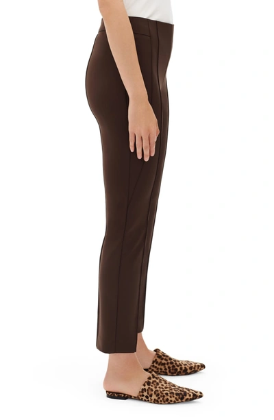 Shop Lafayette 148 Gramercy Acclaimed Stretch Pants In Carob