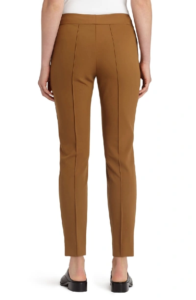 Shop Lafayette 148 'gramercy' Acclaimed Stretch Pants In Maple