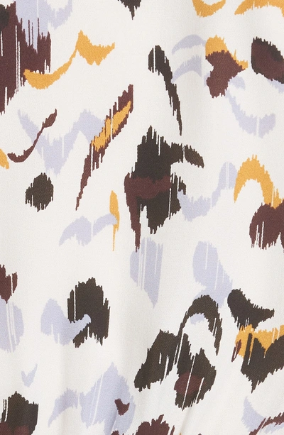 Shop A.l.c Tessa Print Silk Wrap Top In Lilac Multi