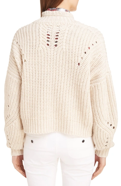 Shop Isabel Marant Hanoi Intarsia Patchwork Sweater In Ecru