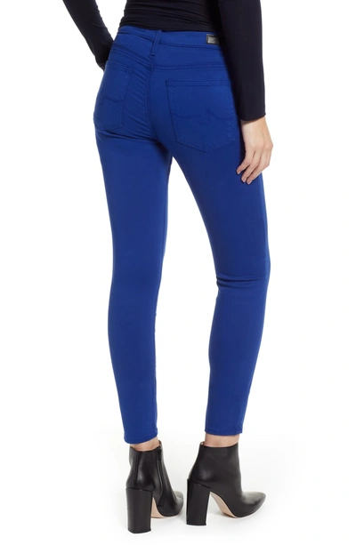 Shop Ag Farrah High Waist Ankle Skinny Jeans In Egyptian Blue