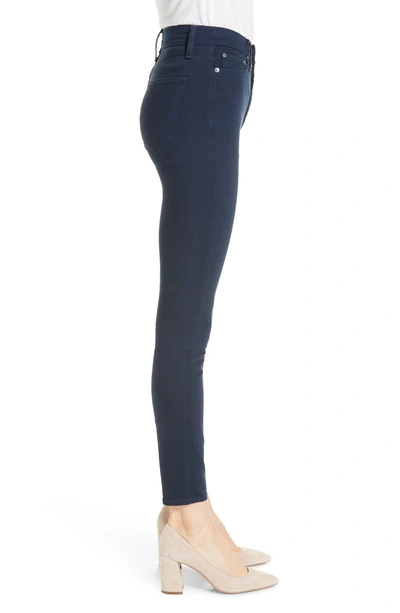 Shop Alice And Olivia Good High Rise Exposed Button Fly Colored Jeans In Sapphire