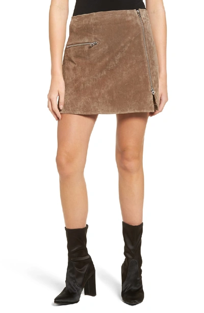 Shop Blanknyc Suede Miniskirt In Midnight Toker