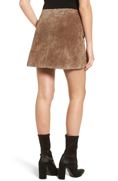 Shop Blanknyc Suede Miniskirt In Midnight Toker
