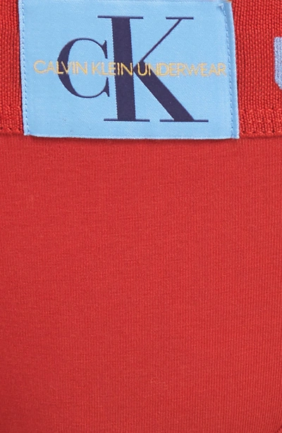 Shop Calvin Klein Logo Bikini In Manic Red
