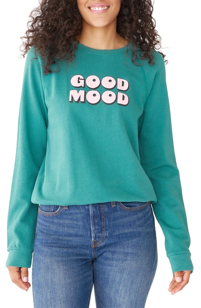 Shop Ban.do Ban. Do Good Mood Sweatshirt In Green