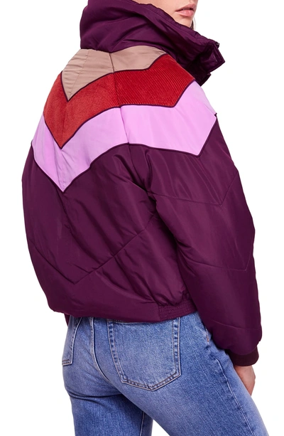 Free People Heidi Ski Cropped Puffer Jacket In Wine | ModeSens