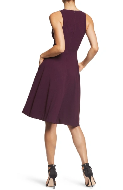 Shop Dress The Population Catalina Fit & Flare Dress In Plum