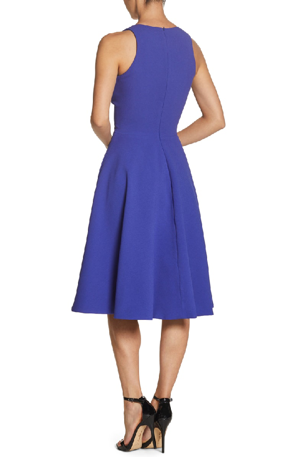 catalina tea length fit & flare dress dress the population