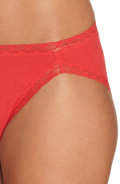Shop Natori Bliss French Cut Briefs In Lacquered Red