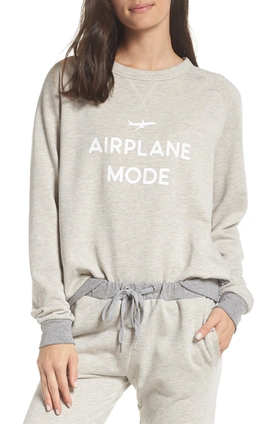 Shop The Laundry Room Airplane Mode Sweatshirt In Pebble Heather