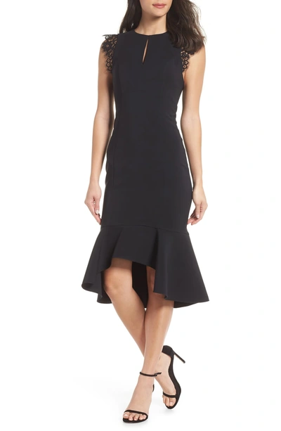 Shop Maria Bianca Nero Audrey Backless Trumpet Dress In Black