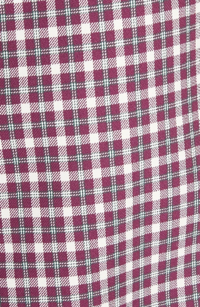 Shop Burberry Stanforth Plaid A-line Skirt In Burgundy