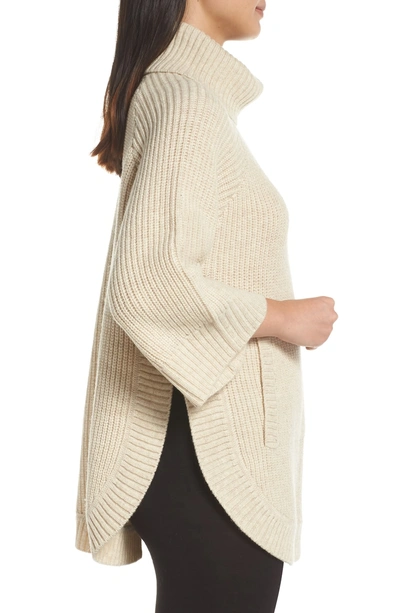 Shop Ugg Raelynn Sweater Poncho In Cream Heather