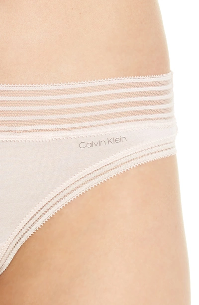 Shop Calvin Klein Stretch Modal Thong In Nymphs Thigh