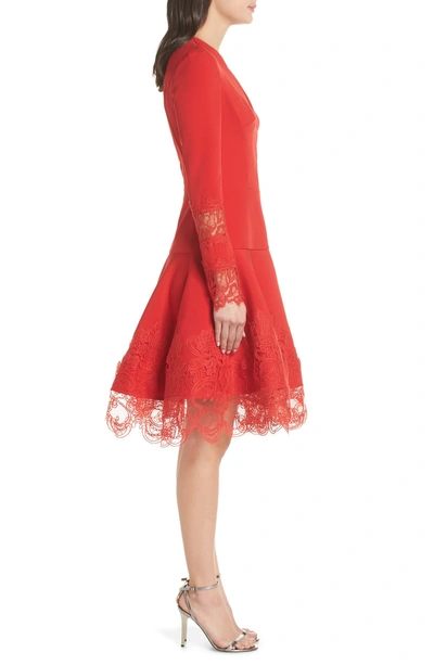 Shop Bronx And Banco Antonia Fit & Flare Dress In Red