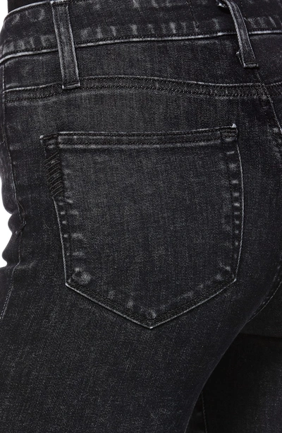 Shop Paige Hoxton Button High Waist Ankle Peg Jeans In City Noir