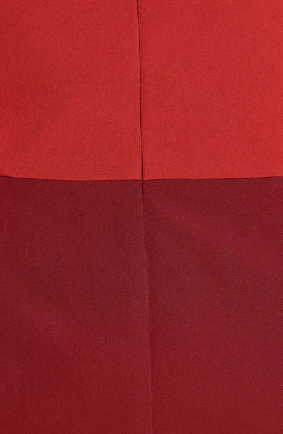 Shop Milly Italian Cady Pencil Dress In Ruby/ Burgundy