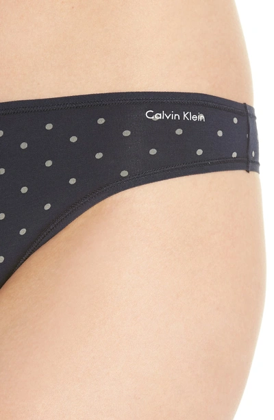 Shop Calvin Klein Form Thong In Classic Dots/ Shoreline