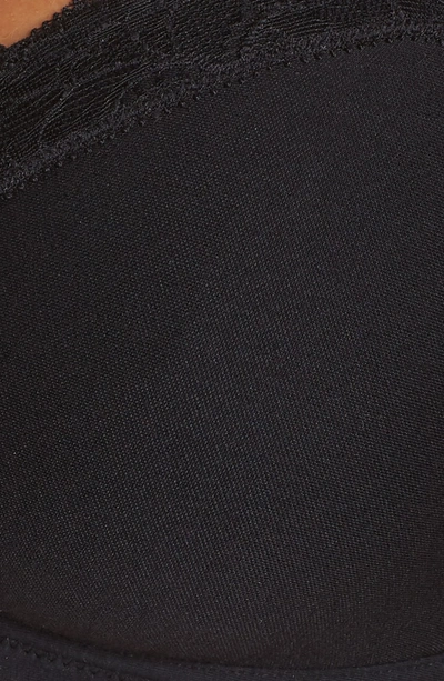 Shop Hanro Cotton Lace Wireless Spacer Bra In Black