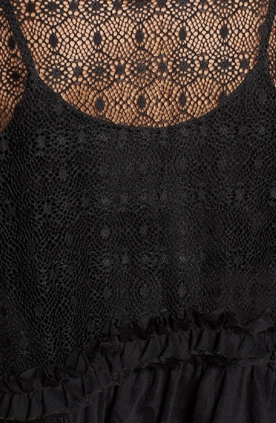 Shop Kendall + Kylie Victorian Lace Top In Black