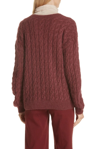 Shop Vince Cable Knit Sweater In Anise