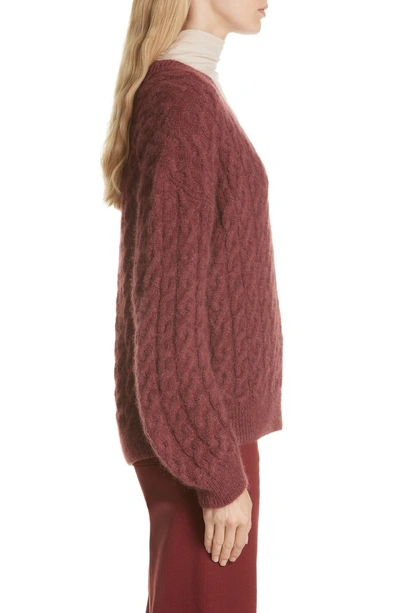 Shop Vince Cable Knit Sweater In Anise