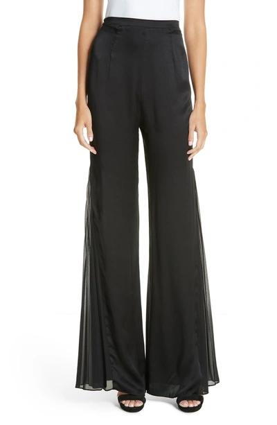 Shop Amur Donna Silk Pants In Black