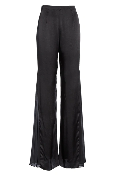 Shop Amur Donna Silk Pants In Black