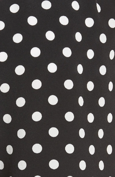 Shop Marc Jacobs Polka Dot Silk Shorts In Black/ White