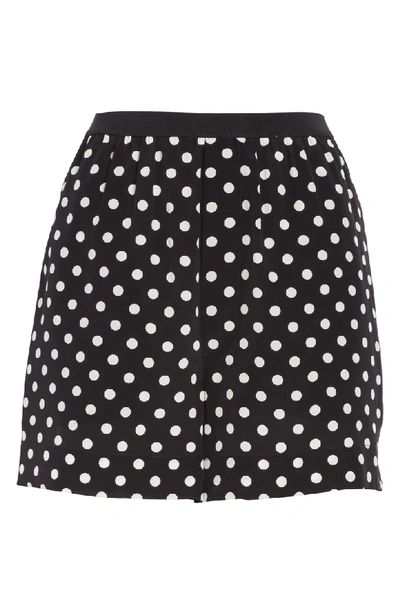 Shop Marc Jacobs Polka Dot Silk Shorts In Black/ White