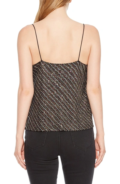 Shop Parker Cowl Neck Beaded Camisole In Black Multi