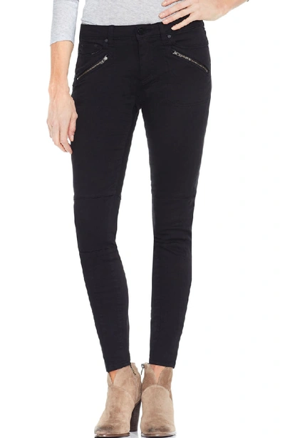 Shop Two By Vince Camuto D-luxe Twill Moto Jeans In Rich Black