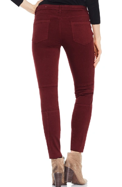 Shop Two By Vince Camuto D-luxe Twill Moto Jeans In Dark Port