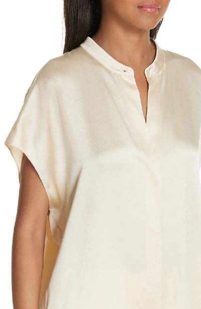 Shop Vince Silk Blouse In Sandalwood