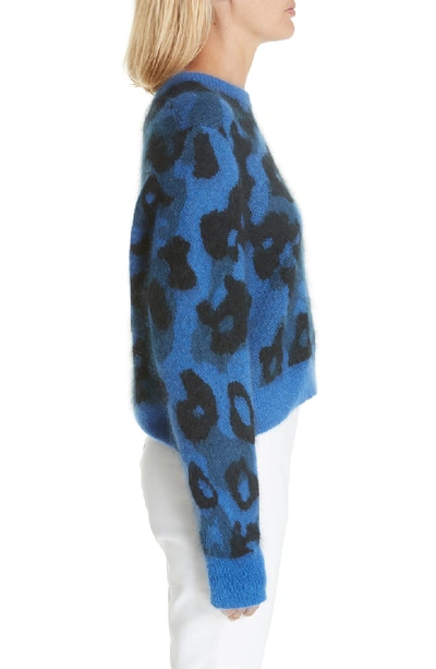 Shop Rag & Bone Leopard Spot Sweater In Bright Blue