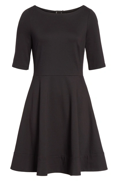 Shop Kate Spade Lace-up Ponte Dress In Black