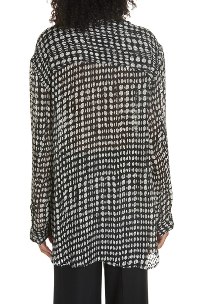 Shop Theory Broken Oval Blouse In Black Multi